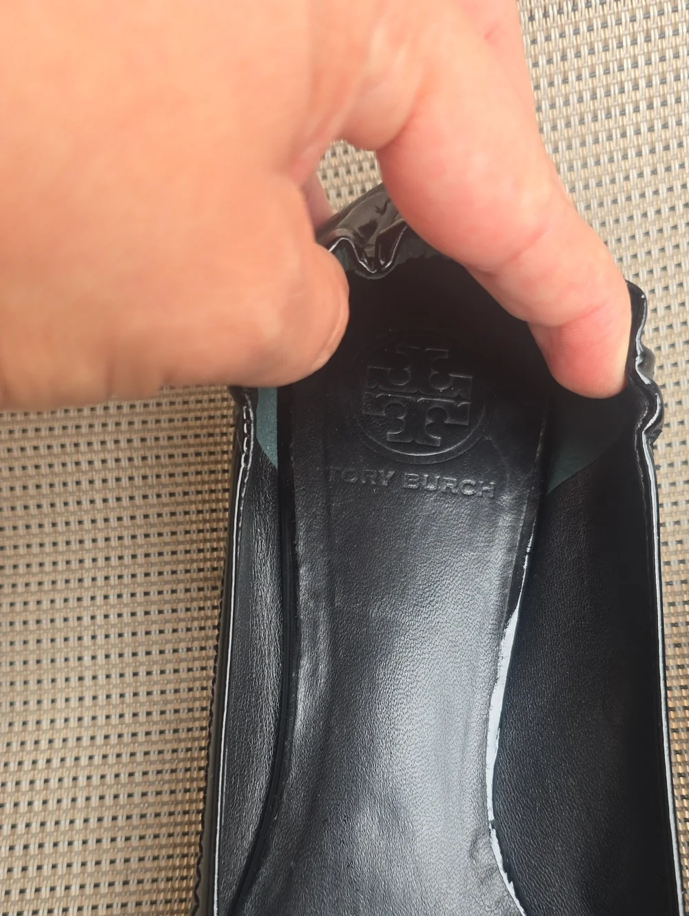 Tory Burch Black Patent Leather Ballet Flats
